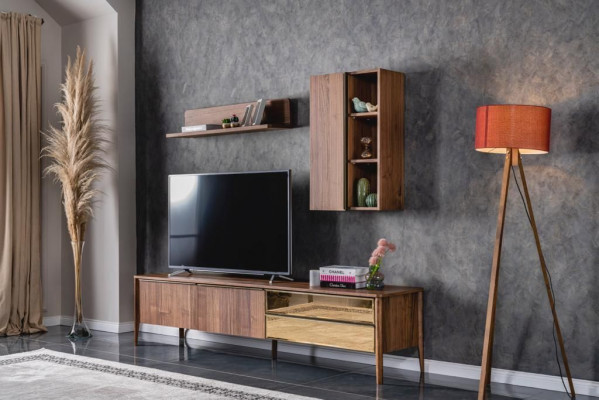 rtv Lowboard woonkamerset tv-standaard dressoir planken wandmeubel modern hout nieuw
